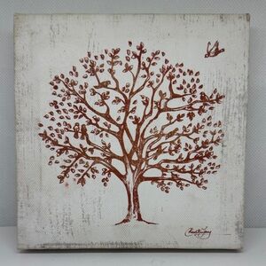Small 5 5/8” Rustic Tree Canvas Art By Christy Lacey